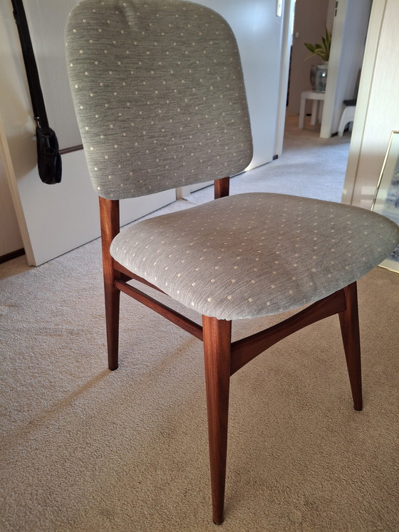 Image 1 of Vintafe Mid-century extendable dining table + 4 chairs | Scandinavian style