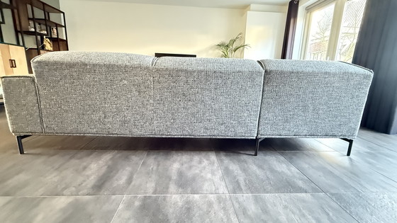 Image 1 of Designer-Ecksofa in anthrazitfarbenem, meliertem Farbton