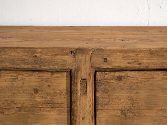 Buffet bas ancien de style primitif (c.1900) #2, Bois, Fer, Marron, Rustic (photo 48 sur 55)