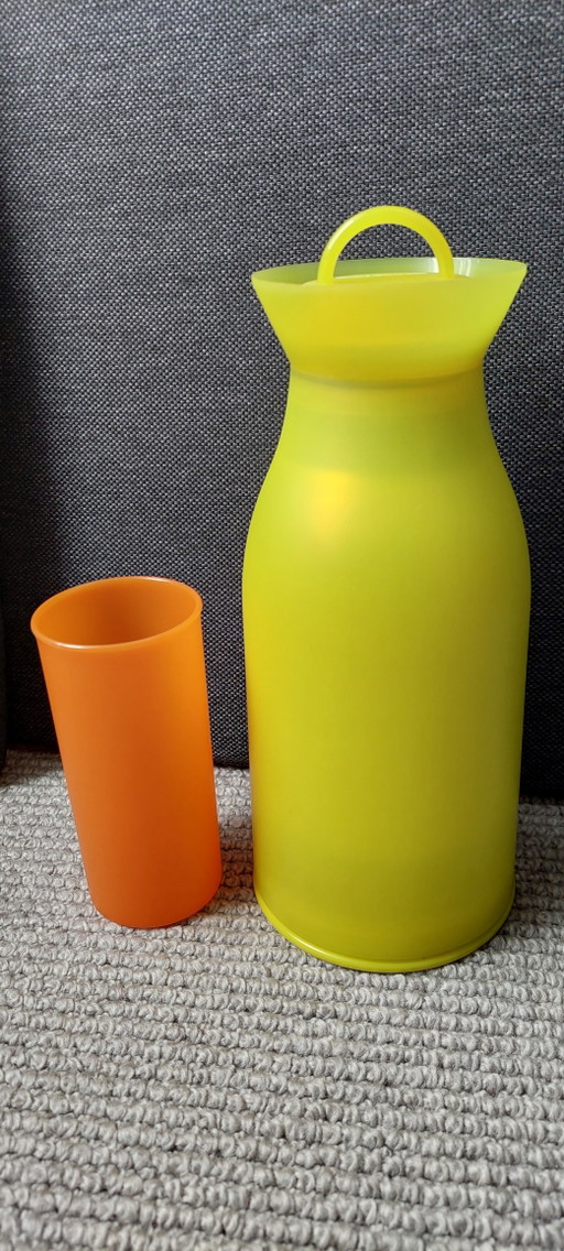 Thermos/borraccia termica vintage ALFI, rara, con 6 tazze.