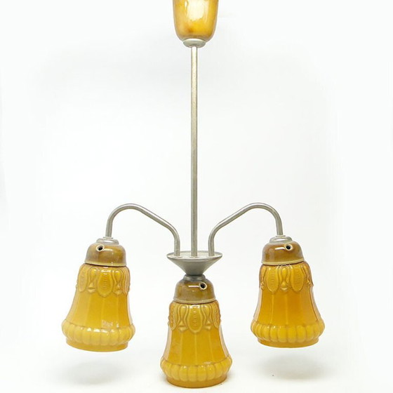 Mid-Century Chandelier From Polam, Germany, 1970s – Ceramic, Metal (photo 6 of 9)