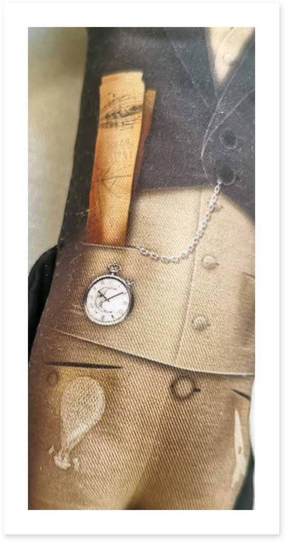 Image 1 of Jules Verne-cadeau | Cadeau voor boekenliefhebbers | Steampunk literaire decoratie | Handgemaakte Jules Verne-kunstpop