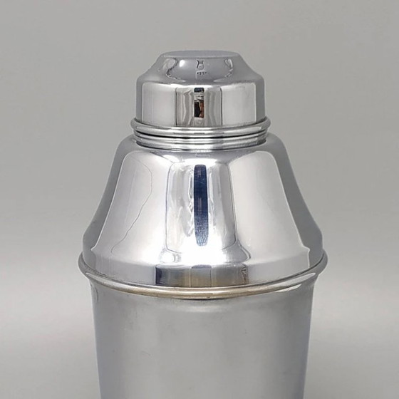 Cocktail shaker, silver metal, Alfra, Kitchen accessories, Brass, Vintage (photo 7 of 7)