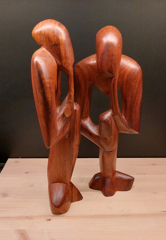 Image 1 of Statua di legno d'epoca "IL PENSIERO