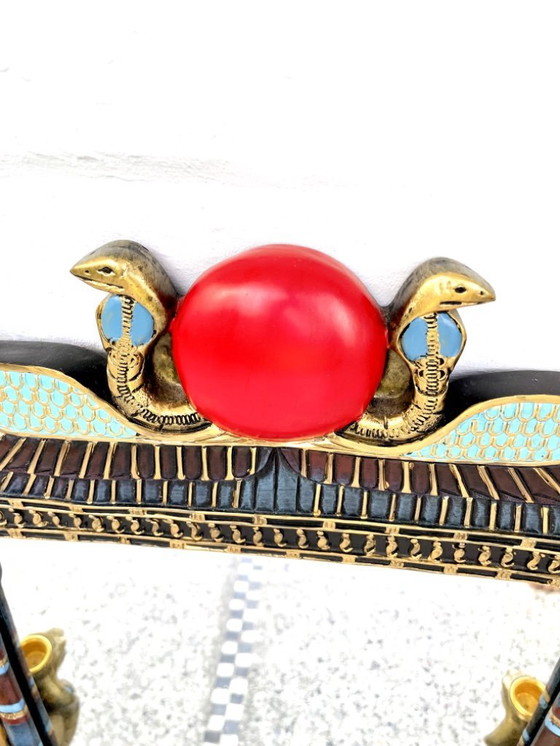 Image 1 of Egyptian-style wooden mirror
