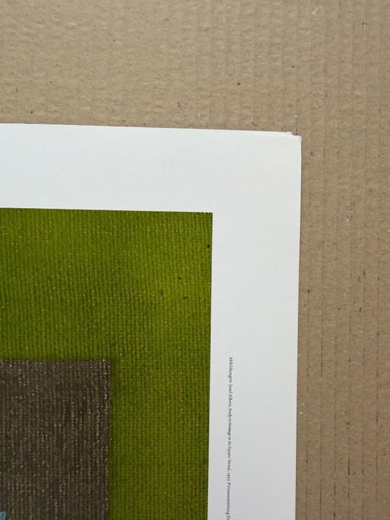 Josef Albers (1888–1976), Studie voor Hommage aan het plein: Lente, 1957, Originele tentoonstellingsposter, (photo 5 of 9)