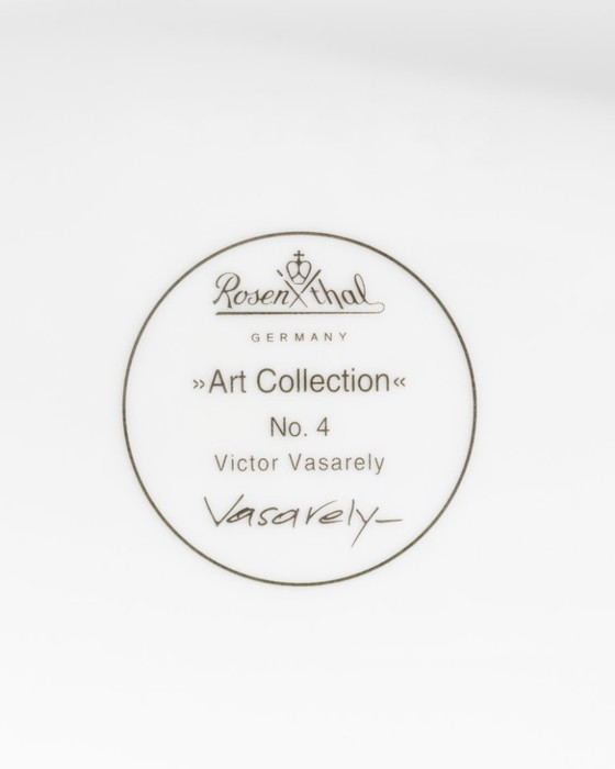 Image 1 of Victor Vasarely for Rosenthal “Art Collection No. 4” Vase XL Op Art Porcelain