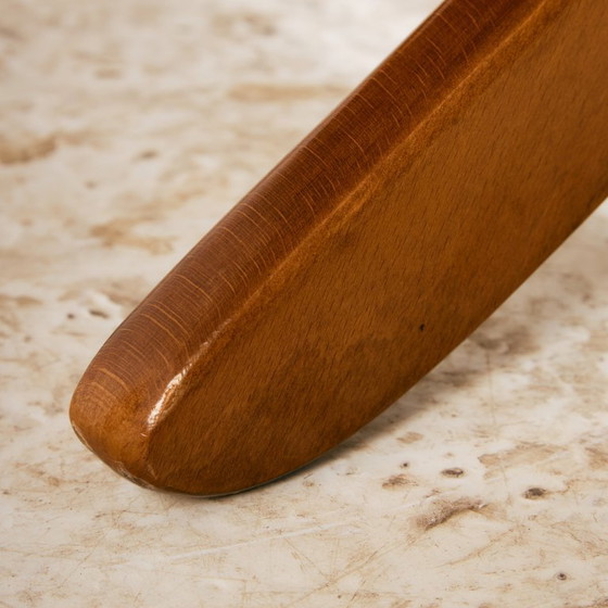 Image 1 of MK11199 Poltrona in faggio con rivestimento in pelle