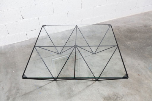 Tavolino da caffè 100x100cm, ottime condizioni, 1980, DLG Alanda Paolo Piva