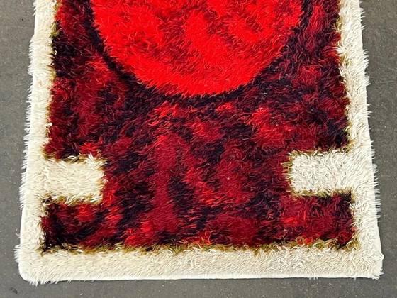 Image 1 of Tapis de passage des années 60 70 Carpet Rug Space Age by Hojer Eksport Danemark Design