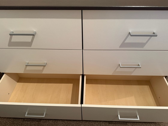 Wenge Chest of Drawers with 6 Drawers – Metal, Wood (photo 6 of 10)