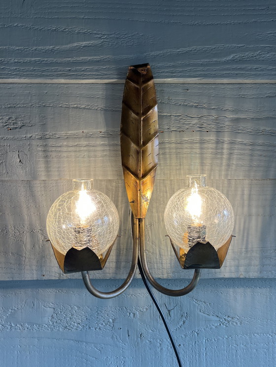 Image 1 of Vintage Hollywood Regency wall lamp