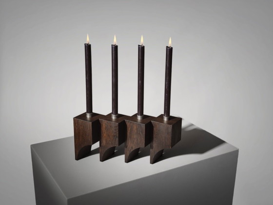 Image 1 of Candelabro de nogal Acer del estudio de diseño Mokko