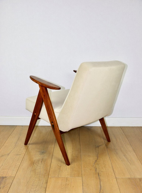 Image 1 of Sessel Chierowski 366, 1970er Jahre, beige, dunkle Eiche