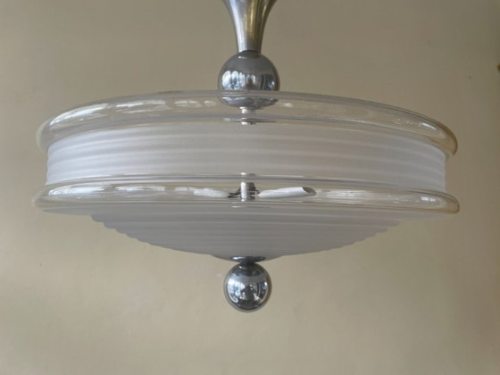 Image 1 of Hanging lamp Ceiling lamp Scale lamp art deco 1930 French