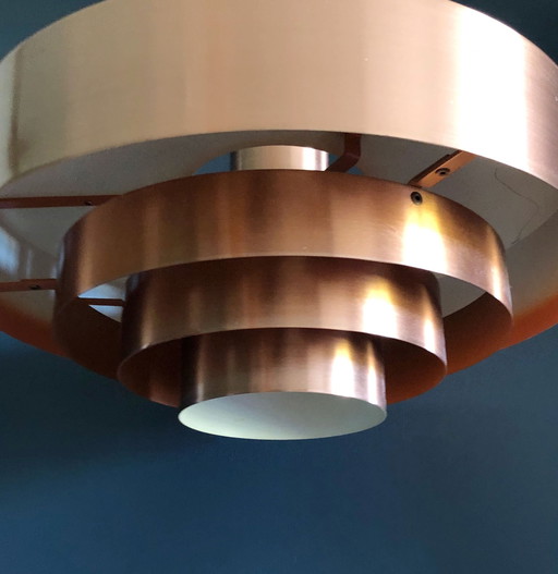 Copper Pendant Model Roulet by Jo Hammerborg For Fog & Morup