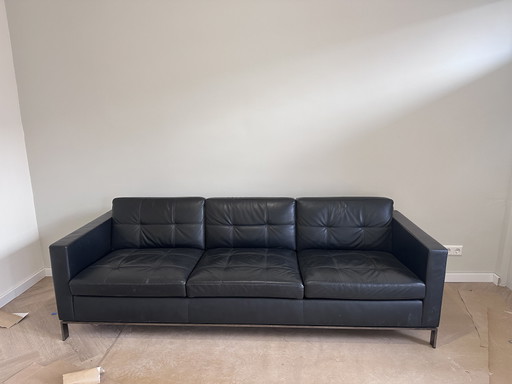 Walter Knoll Foster 502 3 Persoonsbank Zwart Leer