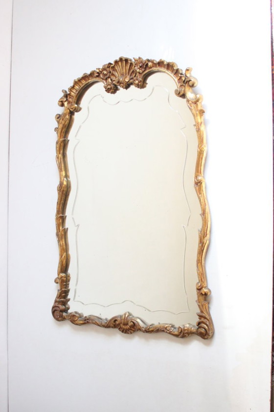 Image 1 of Vergoldeter Holzspiegel im Neo-Rokoko-Stil, Ende 19.