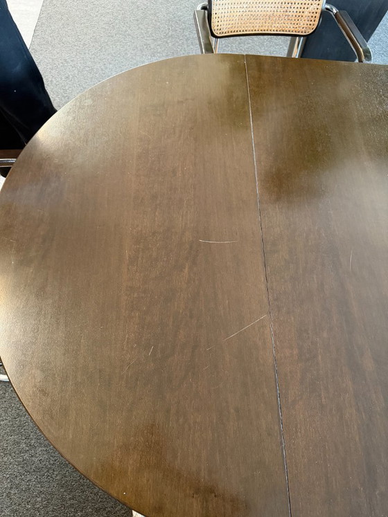 Image 1 of Vintage Thonet Extendable Round Dining Table - Danish Design - Solid Wood