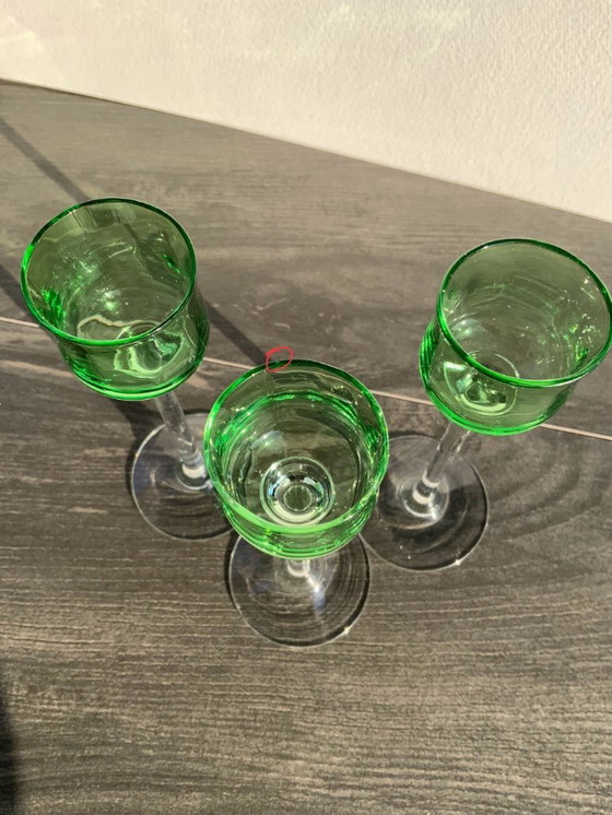 Image 1 of Juego de 3 copas de licor Art Nouveau - Bakalowits & Söhne - Meyr's Neffe - Viena c. 1902​