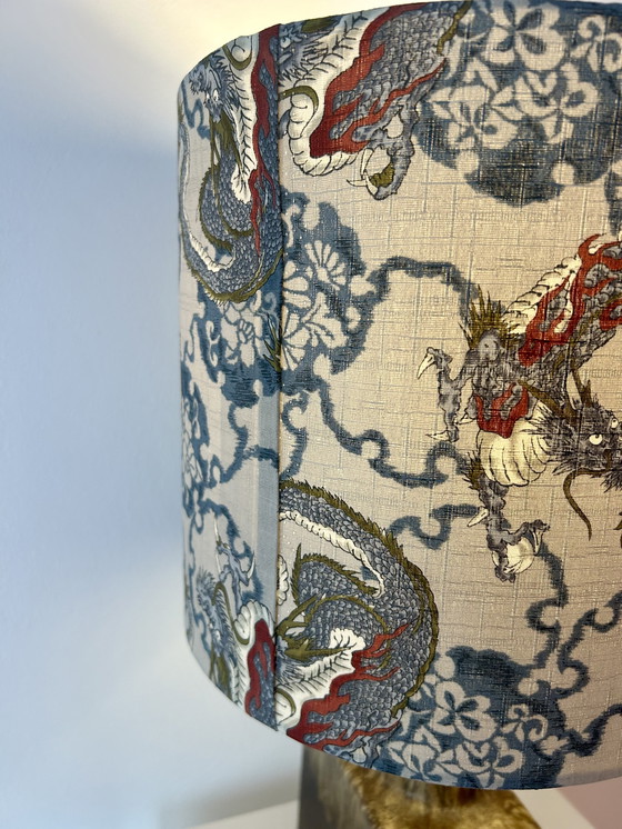 Image 1 of Medium-sized dragon lamp upcycled from an original Scheurich vase WGP