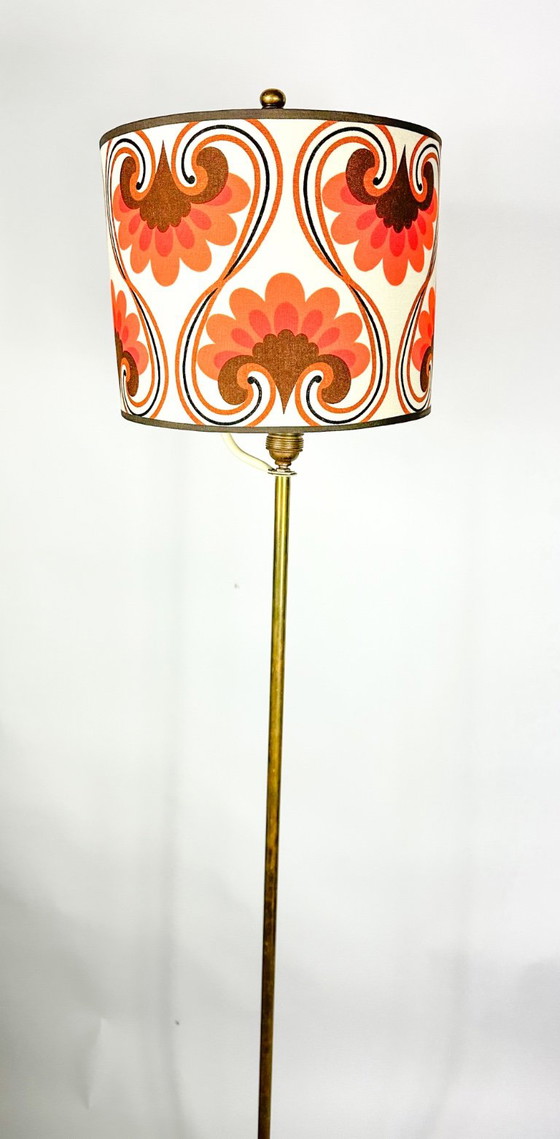 Vintage 60s Floor light, Metal, Textile, Black (photo 14 of 14)