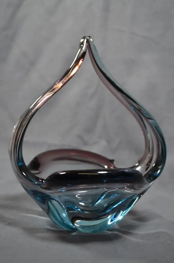 Murano zugeschriebene blau-violette Glasschale aus den 1970er Jahren – Schalen, Murano Glass (photo 9 of 12)