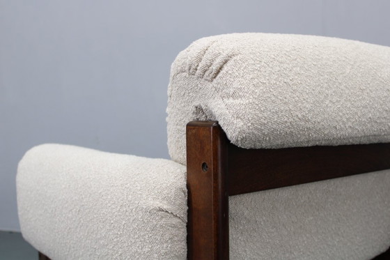 Image 1 of Poltrona Bouclé restaurata di metà secolo, Cecoslovacchia, anni '70