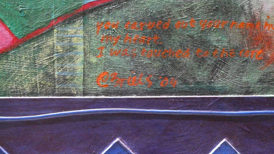 Image 1 of CLEMENS BRIELS - Uniek Meesterwerk "Touched to the Core" (130x100cm) - Gesigneerd + Certificaat