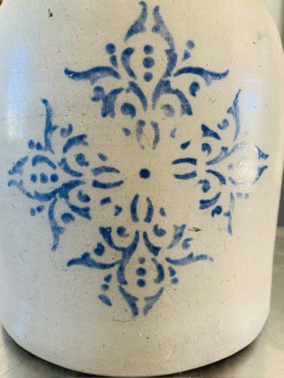 Image 1 of Antica brocca in gres da 2 g con fiocco di neve, F. H. Cowden, Harrisburg, 1880 ca.