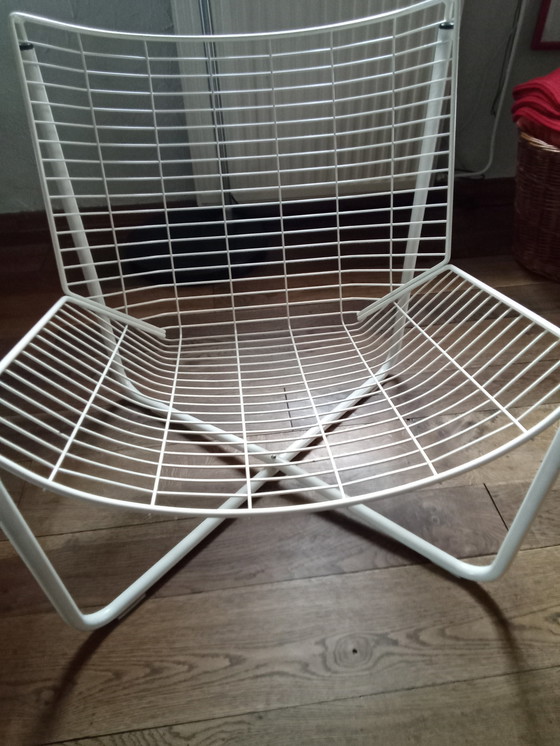 Image 1 of Niels gammelgaard fauteuil vintage en fil blanc vintage