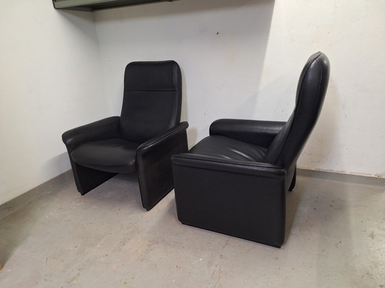 Image 1 of 2 pezzi Poltrone De sede in pelle nera ds-50