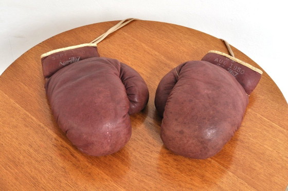 Vintage Ken-Wel lederen bokshandschoenen, 1950s – Decoratieve objecten, Leather (photo 9 of 9)