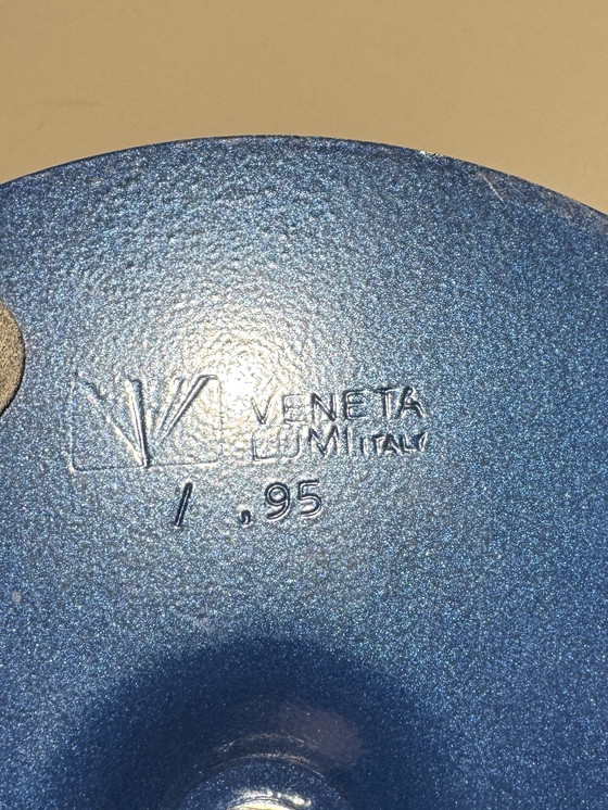 Image 1 of Veneta Lumi Massive Lampe de bureau bleu métallique 80S