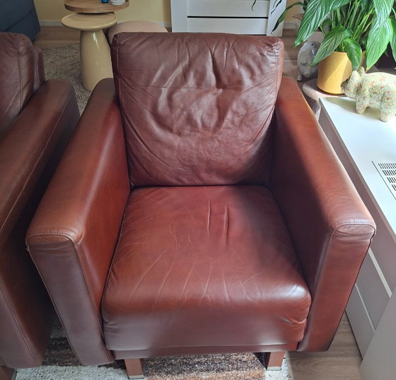 Image 1 of 2 poltrone in pelle MONTEL