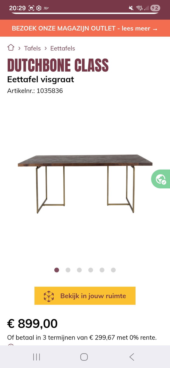 Image 1 of Dutchbone class eettafel