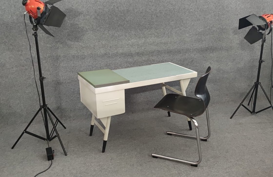 Image 1 of WRITING DESK 50s MID - CENTURY DESIGN DESK OFFICE TABLE WRITING DESK 60s VINTAGE TEAK RETRO