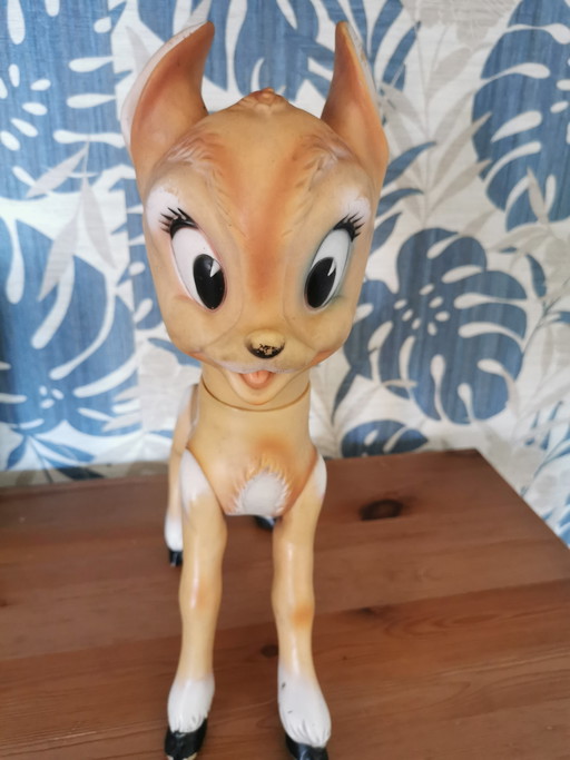 Rare figurine Bambi en caoutchouc Disney de 1962