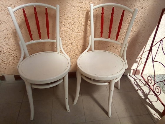 Grey Bistro Chairs from Lichtig, 1900s, Set of 2 – Dining chairs (photo 3 of 4)
