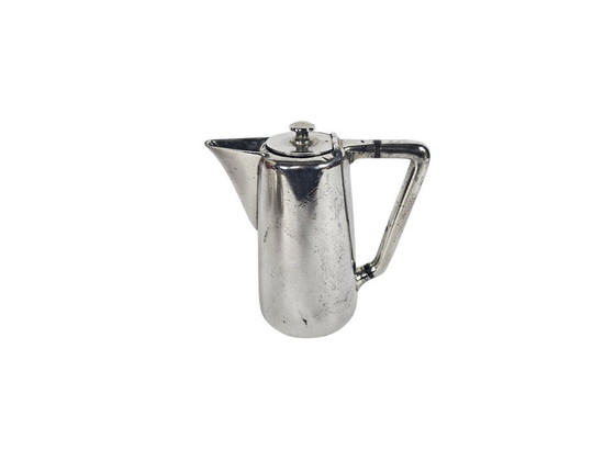 Image 1 of Wiskemann - verzilverd - dekselkan - Art Nouveau - België - 1e kwart 20e eeuw