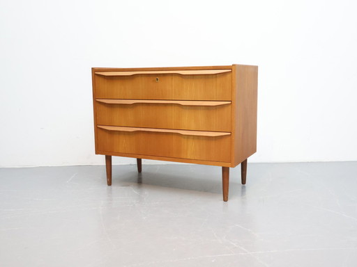 Deense ladekast Teak 3 lades vintage 