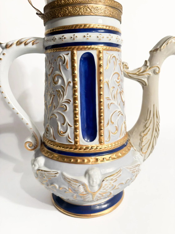 Capodimonte Porcelain Teapot, Bronze and Pure Gold, Late 19th Century – Table accessories (photo 4 of 16)