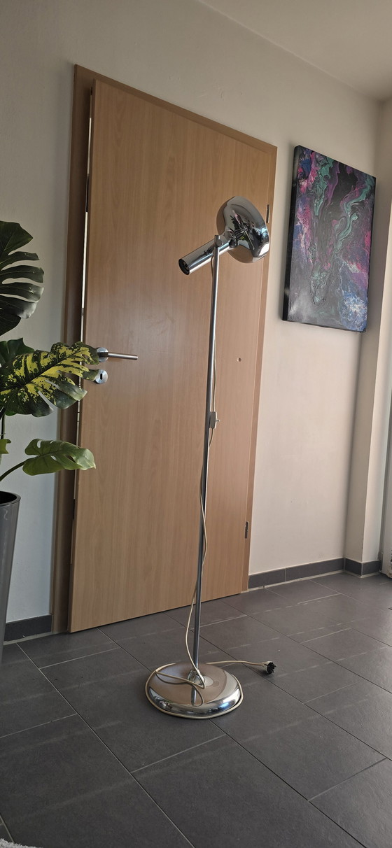 Image 1 of Space Age floor lamp Koch & Lowy Design classic Tulip chrome