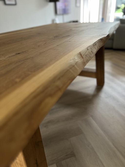Solid oak table 220cm