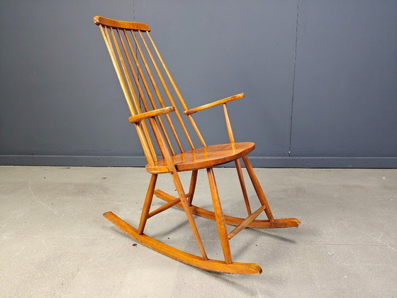 Image 1 of Sedia a dondolo scandinava di metà secolo, anni '60