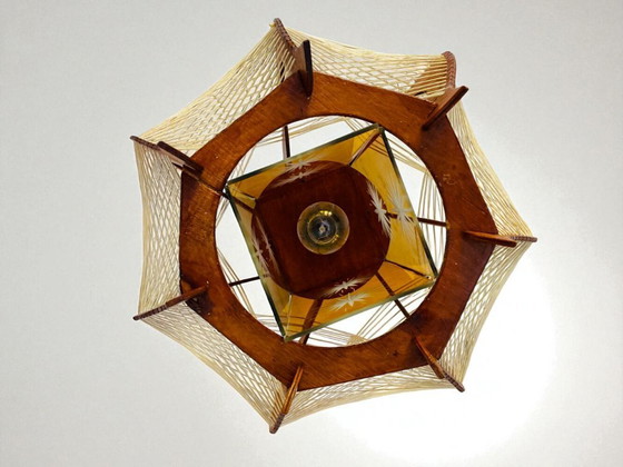 Image 1 of Lámpara colgante de madera Mid Century Modern