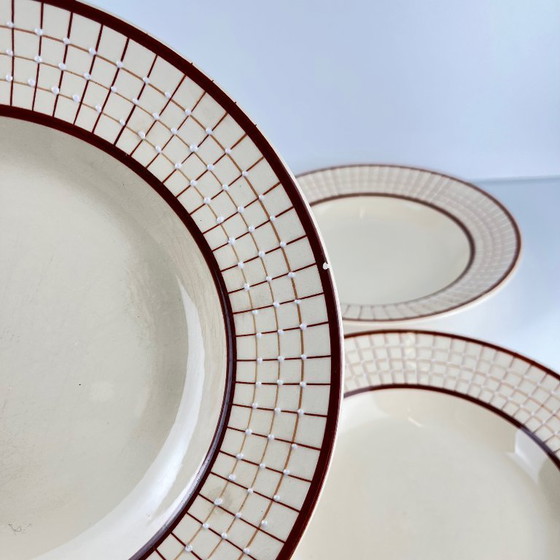 Image 1 of Set of 6 Longchamp soup plates, "Colmar" model