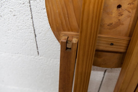 Image 1 of Folding stool by Roger Tallon in pine, 1960