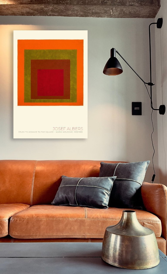 Image 1 of Josef Albers – Studie zu einer Hommage an den Platz – Herzlich willkommen, 1953/1955 – Plakat 70x100 cm