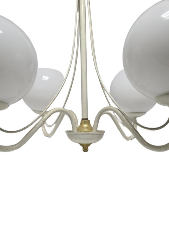 Lampadario Art Nouveau, Polonia, anni '70 – Glass, Metal (photo 3 of 9)